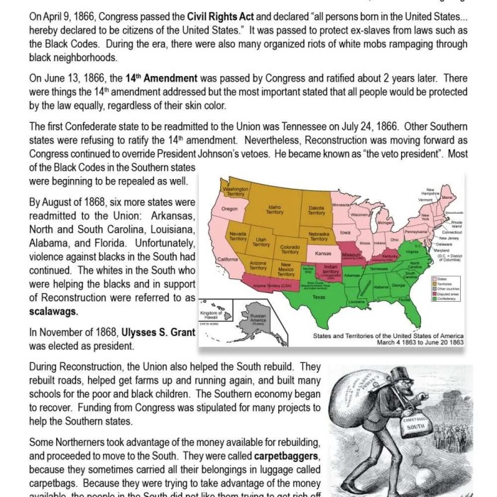 Reconstruction lesson plans 8th grade
